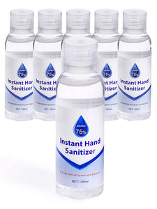 Instant Hand Sanitizer Bottles 6 Pack x 100ml  (Kills 99.9% of Germs) - Kook Central