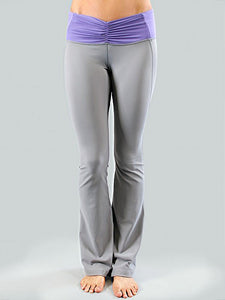 Pisces Yoga Pants in Dusky Violet and Frost Gray S - Kook Central