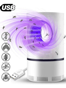 USB Powered Insect Killer Non-Toxic UV LED Mosquito Trap Lamp Protection Super Silent for Home Office & Outdoor - Kook Central